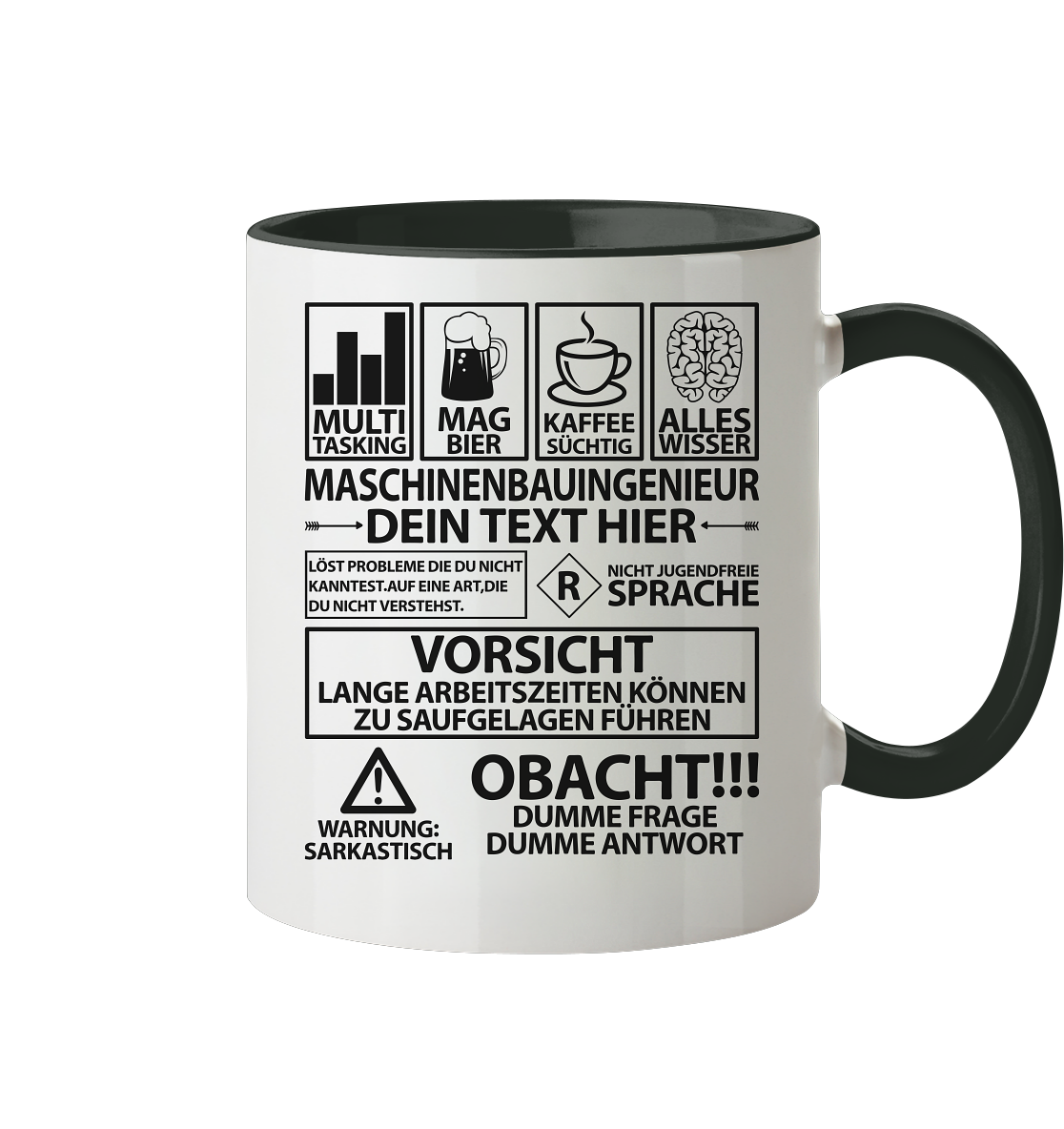 Maschinenbauingenieur Geschenk | Tasse mit Namen 