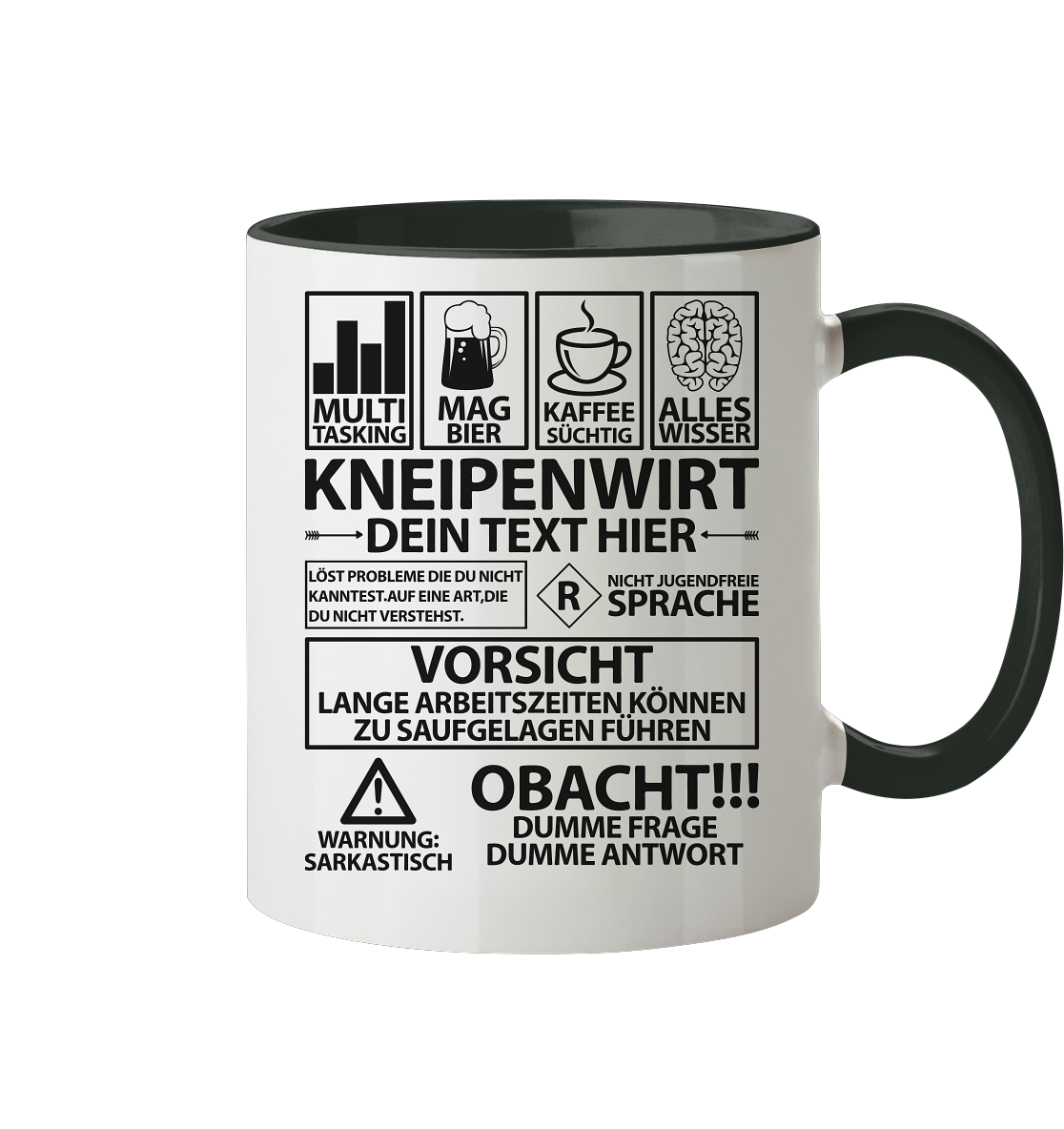Geschenk für Kneipenwirt  - Personalisierte Sprüche Tasse 