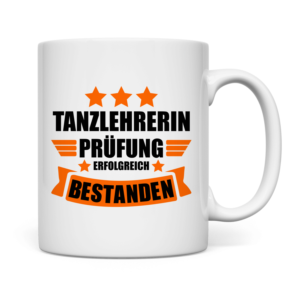 Bedruckte Tasse fuer die frischgebackene Tanzlehrerin – Abschiedsgeschenk mit Bedeutung zum Ausbildungsabschluss