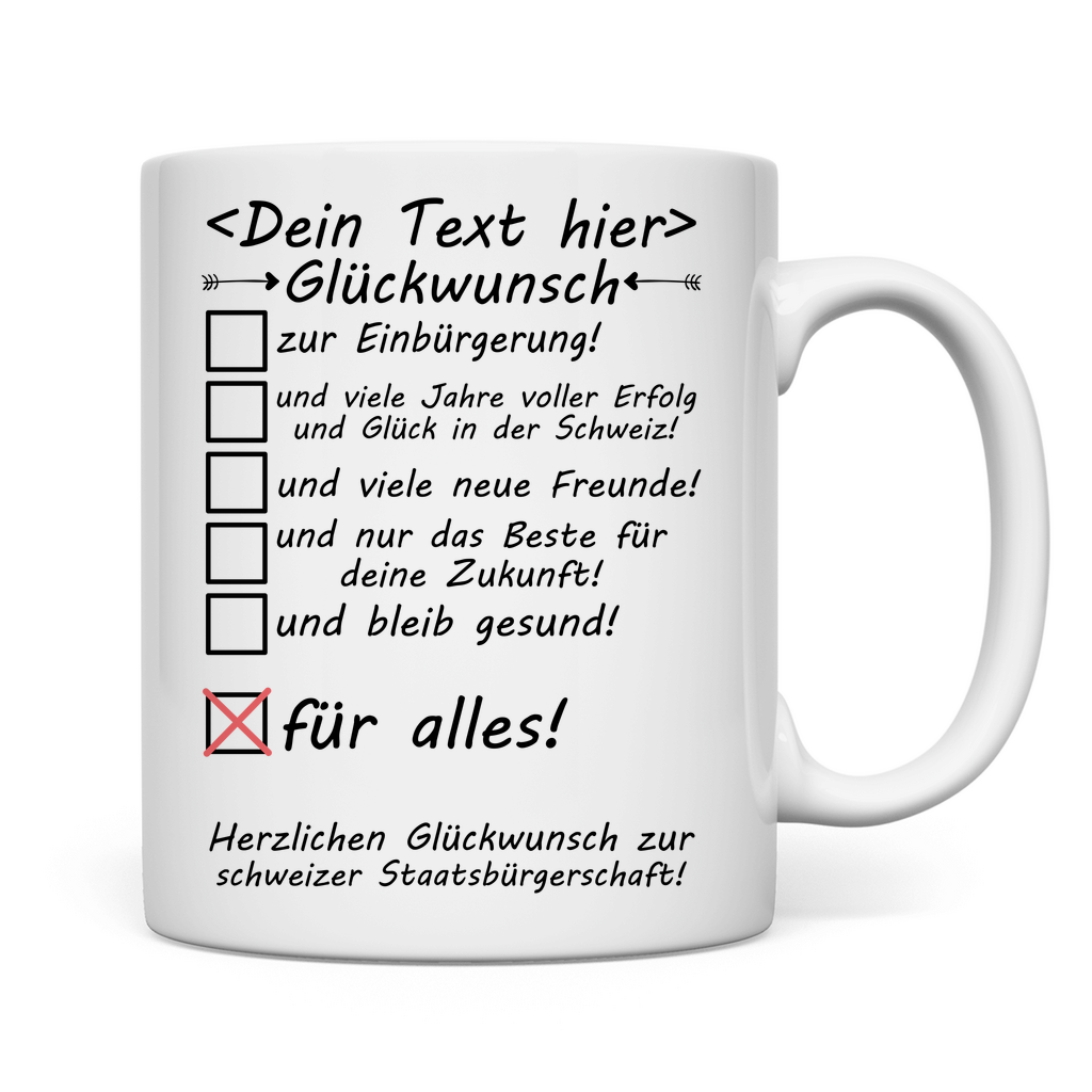 Glückwunsch zur Einbürgerung | Schweiz | Geschenk