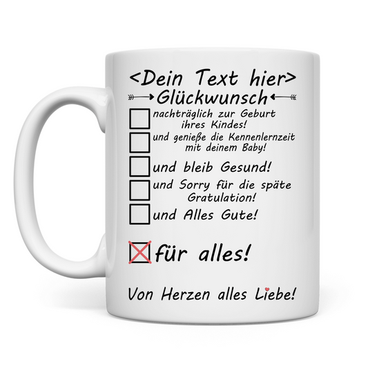 Nachträglich zur Geburt | Glückwünsche Geschenk