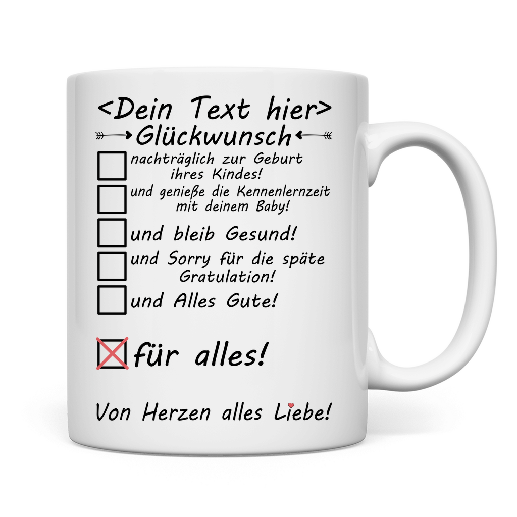 Nachträglich zur Geburt | Glückwünsche Geschenk