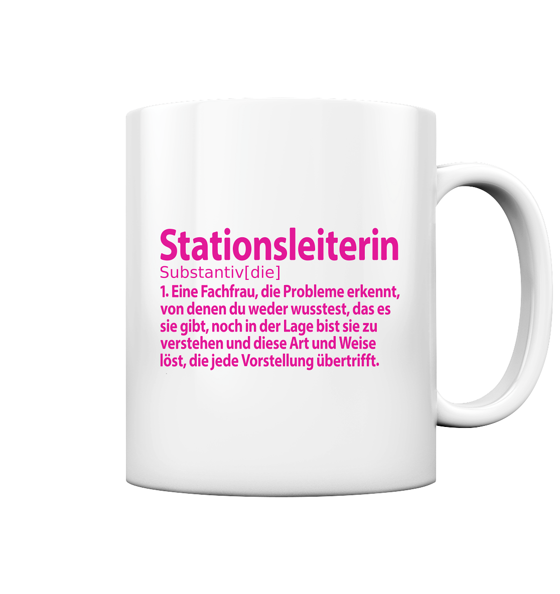 Stationsleiterin Geschenk Definition Tasse