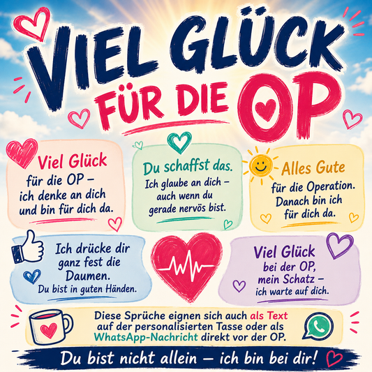 viel glück für die op morgen wünschen sprüche für whatsapp oder KArte