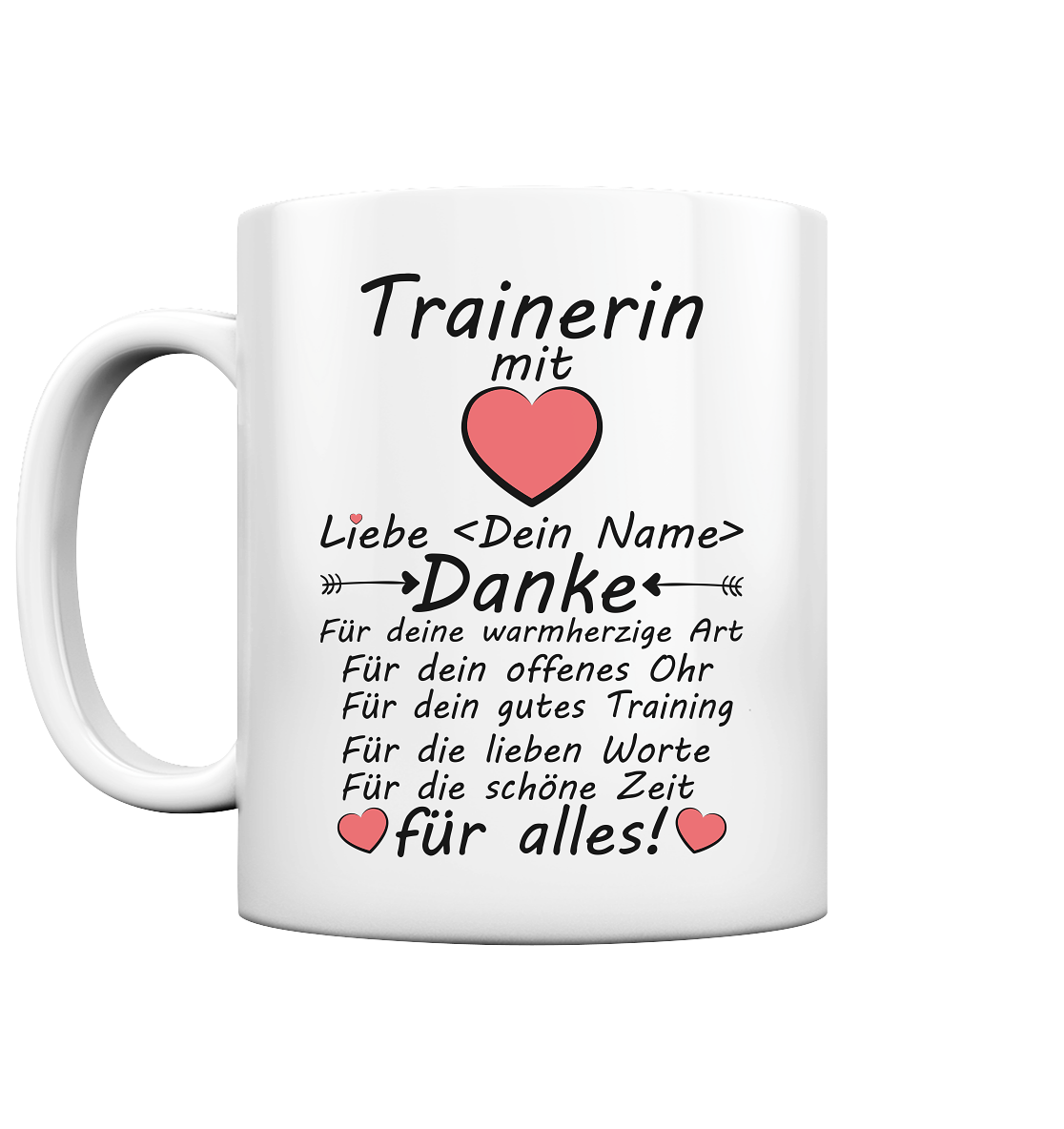 Wir Sagen Danke Trainer Trainerin Tasse
