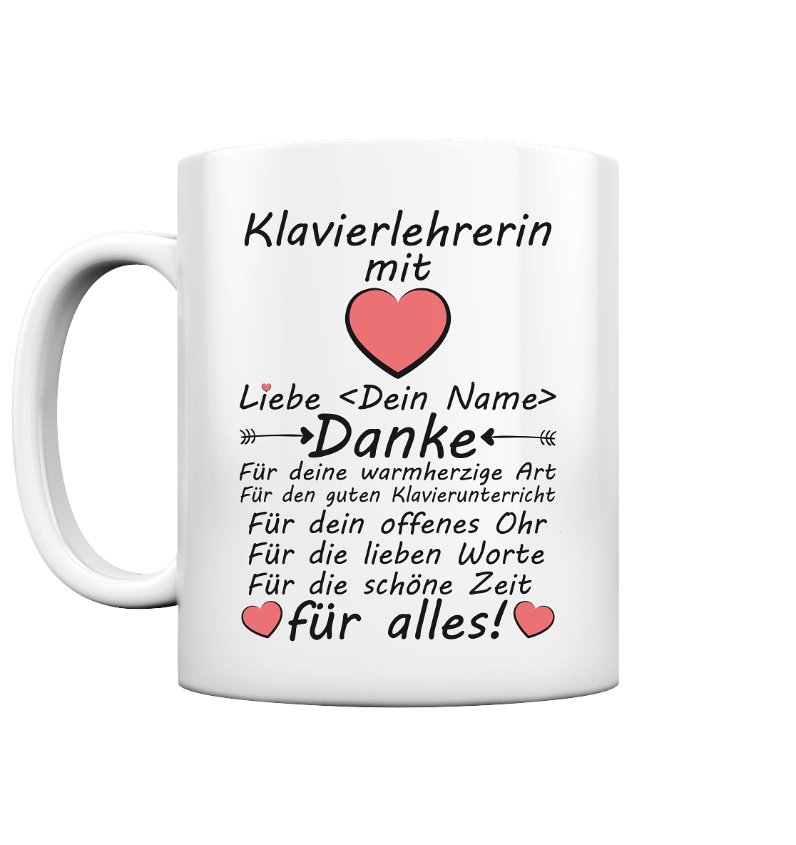 Abschiedsgeschenk Dankeschön Danke für Klavierlehrer Klavierlehrerin