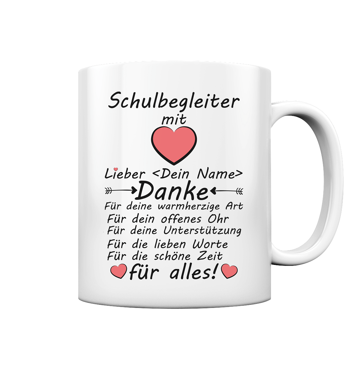 Tasse Schulbegleiterin –  Danke Abschiedsgeschenk – Personalisierbar